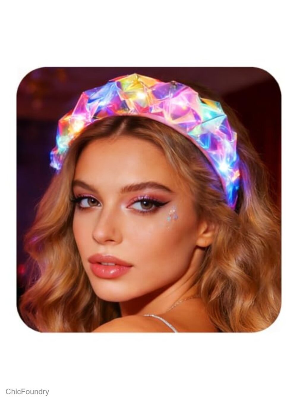 Light Up LED Headband Glow Hair Accessory for Women Costume Party Rave
